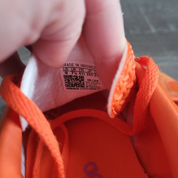 ADIDAS Orange Purple Gazelle Bold Lace Up Sneakers Size 9 - Picture 8 of 15